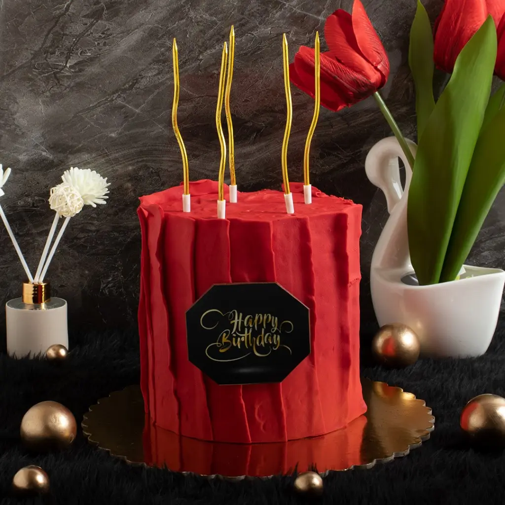 Birthday Cake Sugar with Candles